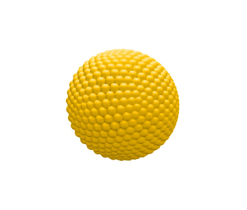 A yellow lipid-based liposome sphere used in NMN supplements